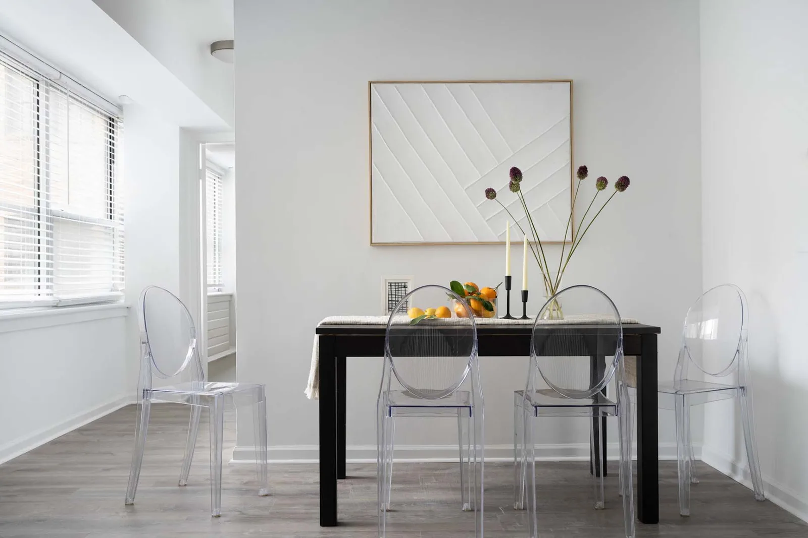 Luxury bathroom with marble finishes and rainfall shower